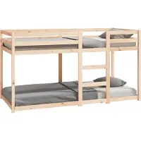 vidaXL Lit superposé sans matelas 90x200 cm pin massif