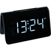 TFA-Dostmann TFA - Réveil radiocommandé numérique ICON 60.2543 - noir, LED blanche noir, LED rouge