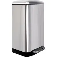 Perel Poubelle Urbaine - 30 L - Rectangulaire - Acier Inoxydable