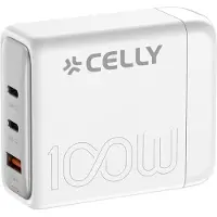 Celly Centrale électrique 1 x USB-A + 2 x USB-C PD 100W GaN Blanc