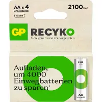 GP GPRCK210AA112C4 4 Akkus ReCyko+ Mignon AA 2.100 mAh