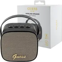 GUESS Głośnik Bluetooth Guwsb2P4Smkspeaker Mini Czarny/Black 4G Leather Script Logo With Strap