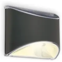 Briloner Applique murale solaire LED 100x80x50mm rectangulaire 4xLED lumière blanche chaude capteur crépusculaire IP44 anthracite lampe extérieure jardin entrée