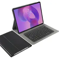 Cazy Housse pour Tablette avec Clavier compatible avec Lenovo Yoga Tab Plus - Étui Clavier Bluetooth QWERTZ - Noir