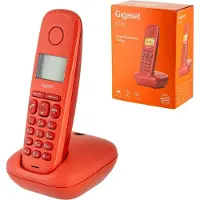 Gigaset Téléphone fixe sans fil A170 rouge 50 numéros agenda / 10 tons