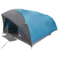 vidaXL Tente tunnel avec toit et espace de rangement, bleue, 500 x 348 x 200 cm, en taffetas