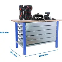 Simonwork (bancos De Trabajo) Établi Bt6 Pro 5box 865x1500x750 Mm