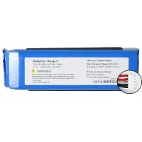 Tradebit Batterie pour enceinte JBL CHARGE 3, 6000 mAh, 3,7 V, batterie de rechange pour enceinte Bluetooth, batterie Li-Ion