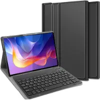 Cazy Housse pour Tablette avec Clavier compatible avec Xiaomi Redmi Pad 2 - Étui Clavier Bluetooth QWERTY - Noir