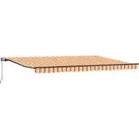 vidaXL Marquise rétractable jaune et orange 500 x 350 cm