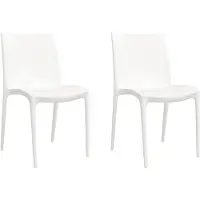 vidaXL Chaises de jardin 2 pcs. Blanc 50x46x80 cm Polypropylène