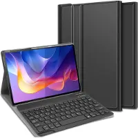 Cazy Housse pour Tablette avec Clavier compatible avec Xiaomi Redmi Pad 2 - Étui Clavier Bluetooth QWERTZ - Noir