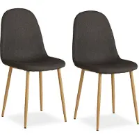 Homestyle4u Chaise Salle à Manger Lot de 2 Anthracite Design Moderne Chaises de Cuisine Chaises pas Cher Fauteuil Rembourrée