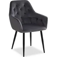 Homestyle4u Chaise Salle à Manger Velours Gris Design Moderne Chaise de Cuisine Chaise pas Cher Fauteuil Rembourrée