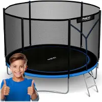 Neo-Sport Trampoline de jardin 6ft/183cm avec filet extérieur et échelle