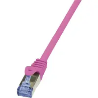 Logilink Professional CQ3019S Câble patch , cat. 6A, S/FTP, 0,25 m, rose