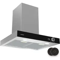 Klarstein AirNova Hotte aspirante - 60 cm Hotte murale, 620 m³/h, CEE A++, LED 6500 K, Silencieuse 68 dB, Acier Inoxydable, Extraction & Recirculation