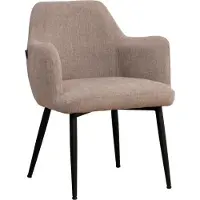 Naber GmbH (Tablon) Bronx71 Chaise de salle à manger Lars tissu recyclé avec accoudoirs taupe