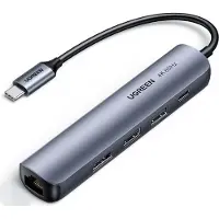 UGREEN Hub USB-C CM418 5 en 1 Ethernet + HDMI 4K + 2x USB 3.0 + USB-C 100W