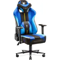 Diablo X-Player Gaming Chair Office Chair Fabric 3D Armrests Ergonomic Design Neck/Lumbar Cushion Frost Black Normal L
