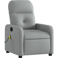 vidaXL Fauteuil de massage gris clair Tissu