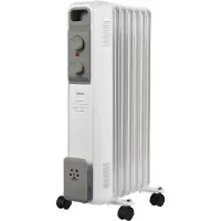 Bimar S827 Radiateur à huile à 7 ailettes avec thermostat intégré d'une puissance de pointe de 1500W