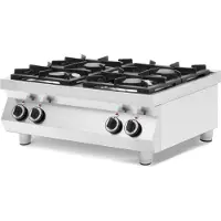 Hendi Cuisinière à gaz Kitchen Line - 4 plaques de cuisson, Table-Top, Kitchen Line, 19kW, 800x700x(H)310mm