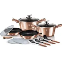 Berlinger Haus Cuisson ensemble de casseroles Metallic Line Rose Gold BH7058