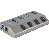 StarTech.com .com 5G4AIBS-USB-HUB-EU Hub d'interface USB 3.2 Gen 1 (3.1 Gen 1) Type-B 5000 Mbit/s Gris