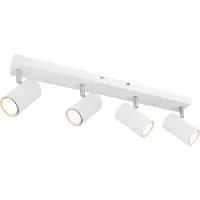 Globo Lighting Plafonnier - blanc mat - métal - 4-flamme - L 60 cm