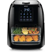 SOGO Human Technology FRE-SS-10465 Friteuse à air chaud 10 litres, déshydrateur, four à air chaud, automatique, rôtissoire, 1800 Watts