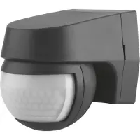 Ledvance Détecteur pour montage mural, rayon de détection de 110 degrés, indice de protection IP44, gris foncé, SENSOR WALL