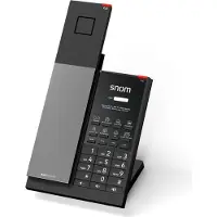Snom HD351W, téléphone IP, noir, combiné sans fil, modèle de bureau/mural, antibactérien, 1,881792 - 1,897344 GHz