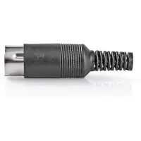 Nedis Connecteur Mâle Din Droit En Pvc Nickelé à Visser Pour Entrée De Câble 6 Mm