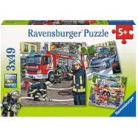 Ravensburger 3 x 49 pièces Kinder Puzzle Helfer in der Not 09335