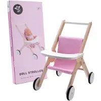 Engelhart Poussette de poupée en bois rose