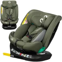 Lionelo Siège auto Bastiaan One i-Size, de la naissance à 12 ans, de 0 kg à 36 kg, Dri-Seat, 360 degrés - Grünolive