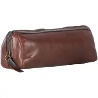 Leonhard heyden Cuir trousse à crayons Cambridge Pencil Case Redbrown brun