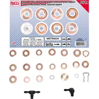 Bgs Assortiment de joints d'étanchéité en cuivre pour injecteurs 551 pcs - 8107