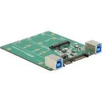 DeLOCK Converter SATA - USB 3.1 type B socket> M.2 - mSATA slot Contrôleur de stockage mSATA, M.2 M.2 Card - mSATA SATA 3Gb-s,…