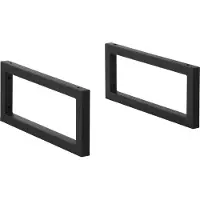 En.casa 2x support 45x20cm console murale en set de 2 supports de lavabo console de lavabo montage mural acier noir