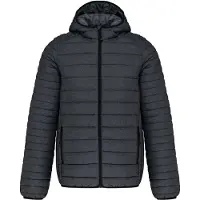 Kariban Doudoune l?g?re capuche homme Marl Dark Grey - Kariban K6110 - Taille XL