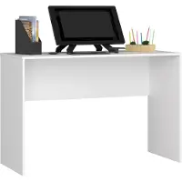 Akord Bureau indépendant élégant B-17 blanc 120 cm