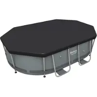 Bestway Flowclear Bâche de Couverture Piscine Ovale 305 x 200 cm