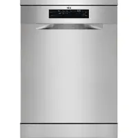 AEG FFB53937ZM, Sur pied, Grand modèle (60 cm), Acier inoxydable, Noir, Boutons, Froid, Chaud