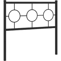 vidaXL Tête de lit de rechange en métal noir 90 cm