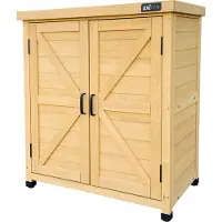 Axi Felix Armoire De Jardin En Bois Beige - 80 X 45 X 93 Cm | Armoire Exterieur, Armoire À Outils Pour Le Jardin Avec Étagère/ Meuble Exterieur