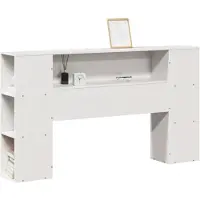vidaXL Tête de lit avec espace de rangement Blanc 140 cm Pin massif