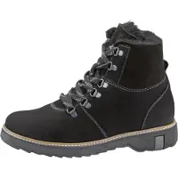Waldlaufer Hitomi 15 : Bottines noires pour femmes, modèle lacets, style décontracté