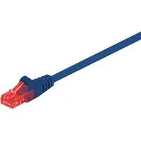 Goobay 68452 CAT 6 Câble patch, U/UTP, bleu, 2 m - CCA mélange de cuivre